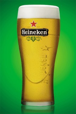 Set of 2 Heineken Red Star Pint Bar Pub Tulip Style Glasses 16 oz 